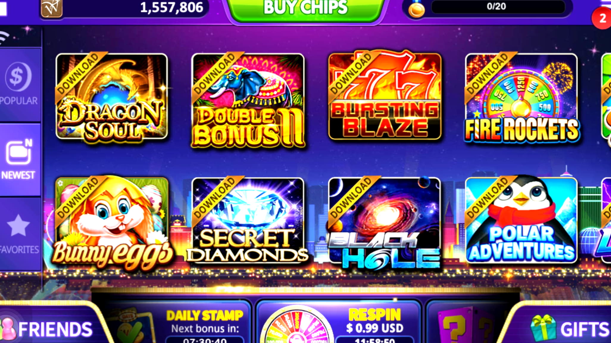 $390 Casino chip at Vegas Casino Online