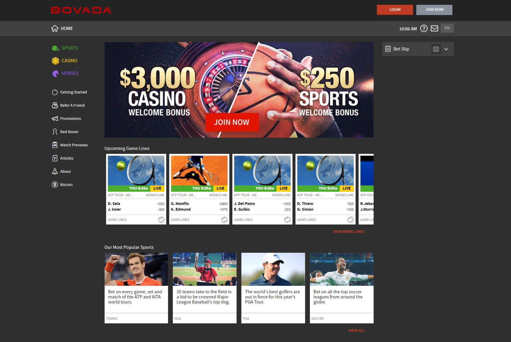 640% Deposit Match Bonus at The Best Casino 