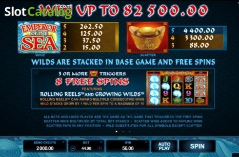 95 Free spins casino at King Billy Casino