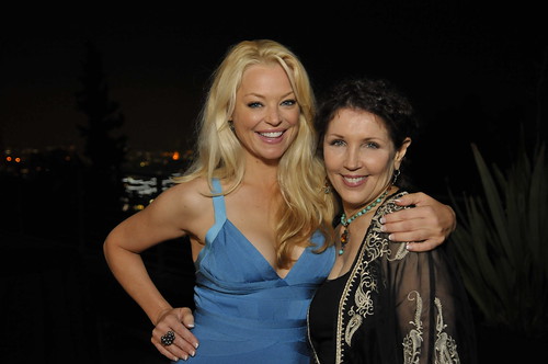 Actress Charlotte Ross with HSUS Hollywood business office Senior Director Beverly Kaskey