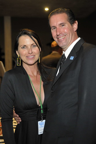Volunteer Nadine Goodreau with Team Casino Royale Staffer Richard LaDez