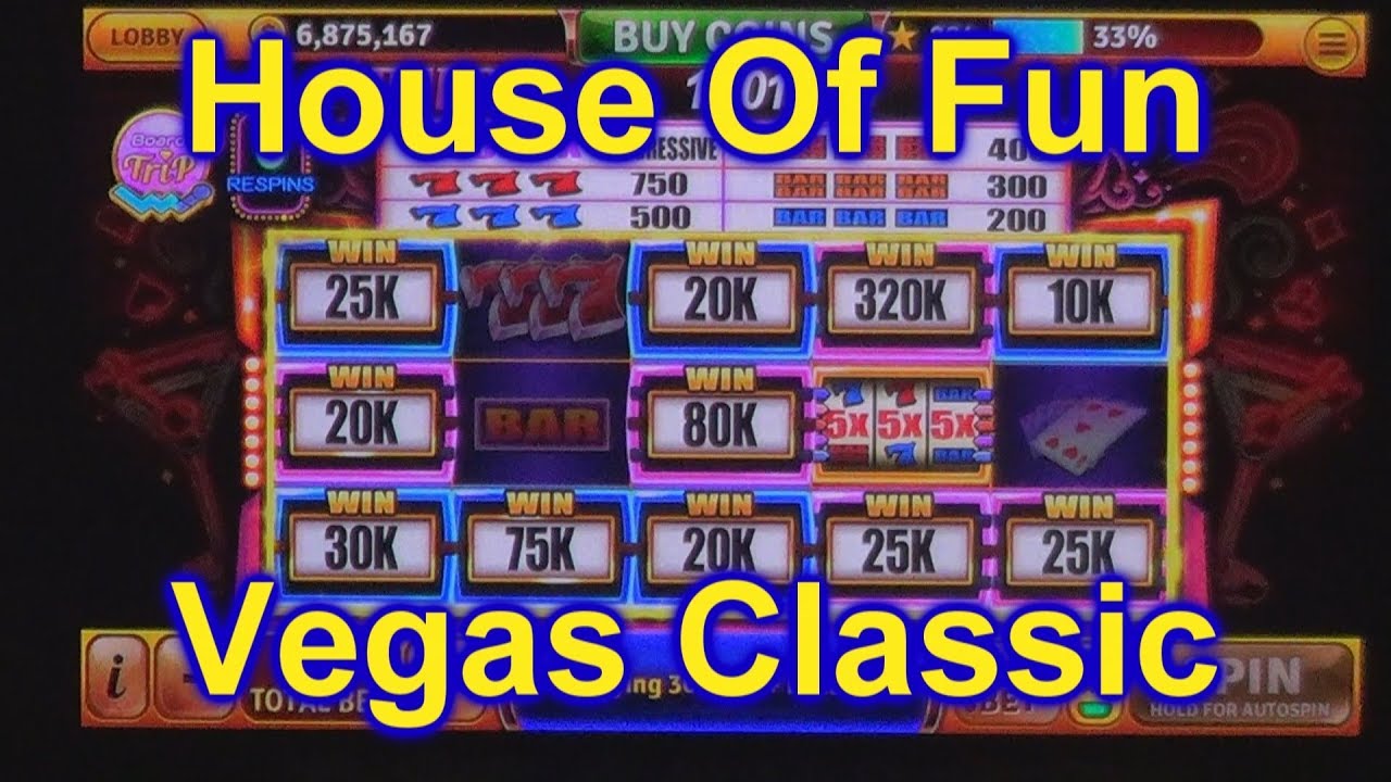 HOUSE OF FUN Australian Casino Slots Game How To Play "VEGAS CLASSIC" Cell Phone