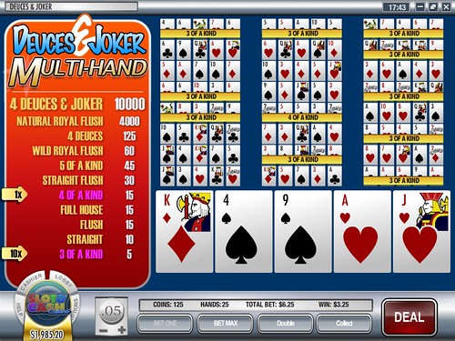 25 Deuces Joker Video Poker- challenger Gaming Australian Casino Games