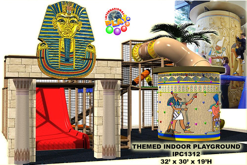 IPC1312 Themed Indoor Playground with Climbing Wall