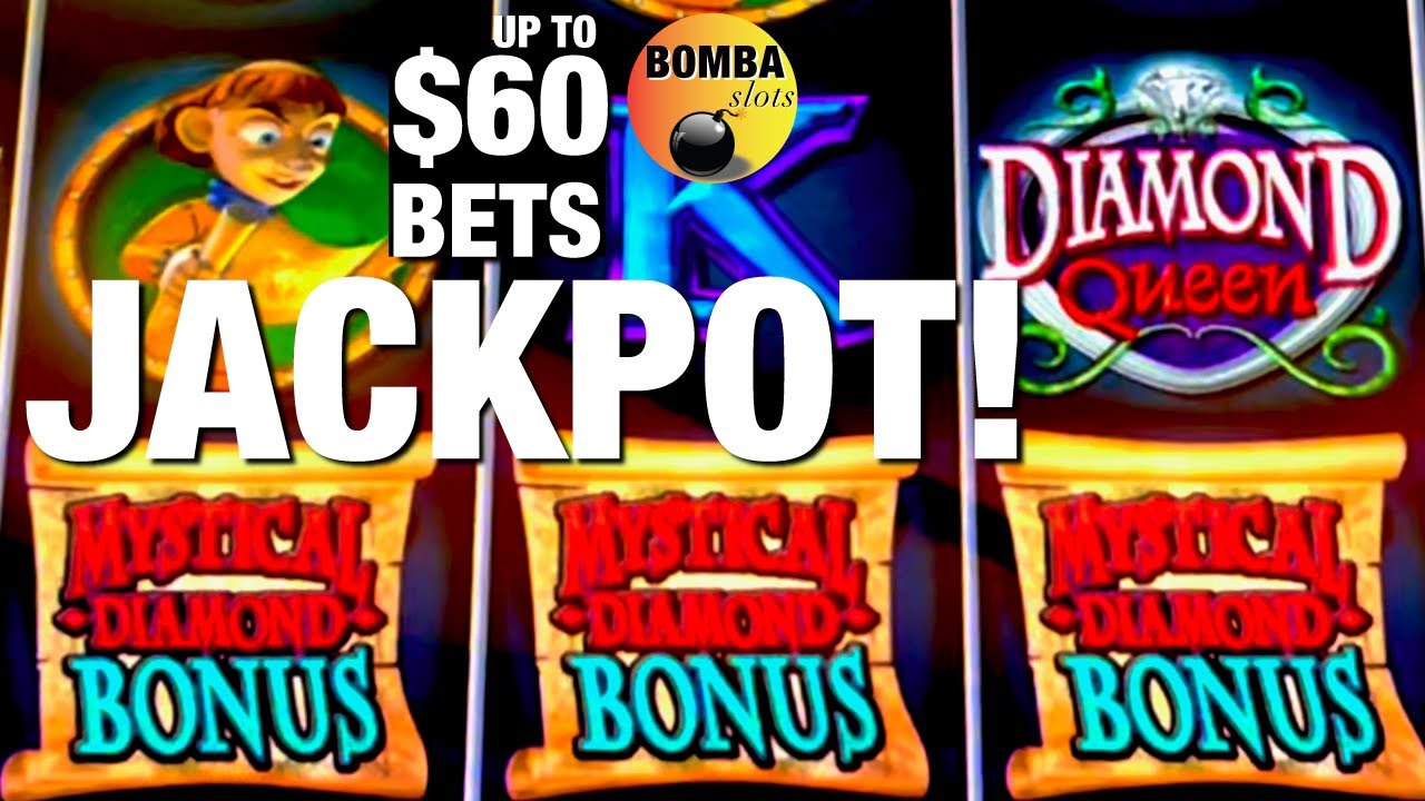 JACKPOT HANDPAY! Up to  Bets on Diamond Queen Las Vegas Australian Casino Slot Play