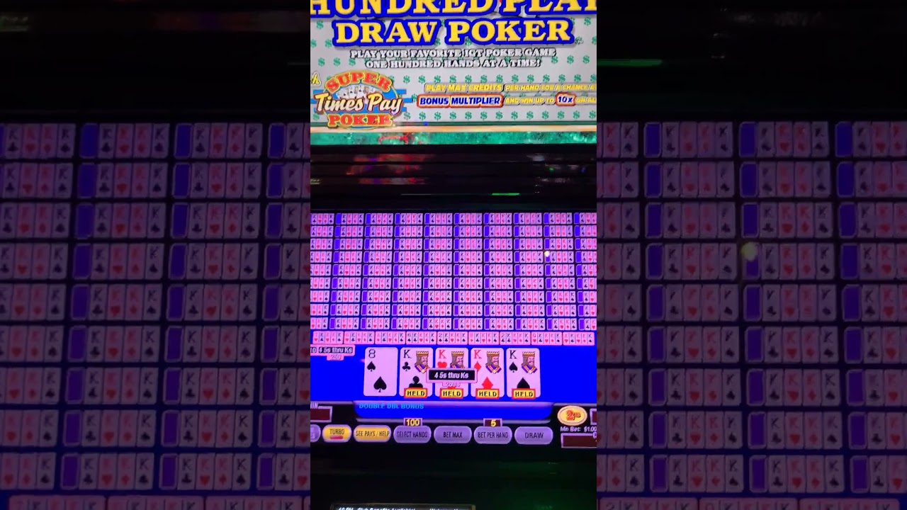 100 Play Dealt 4 Kings!! Double Double Bonus Poker.  #Australian Casino #kenonation #slots