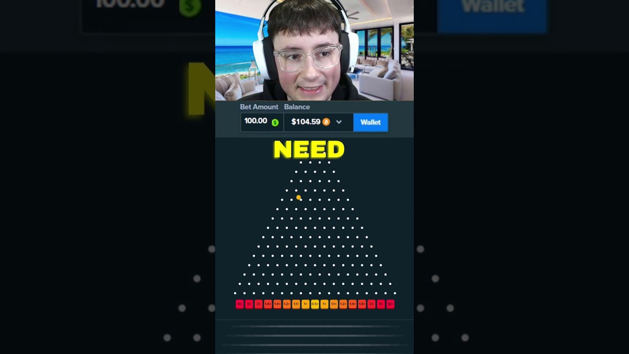 $100 RISKY PLINKO BETS!! (STAKE ORIGINALS) #shorts #slots #Australian Casino #crashgame #plinko