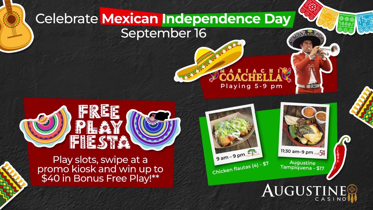 Augustine Australian Casino presenta Free Play Fiesta para celebrar el Día de la Independencia de México