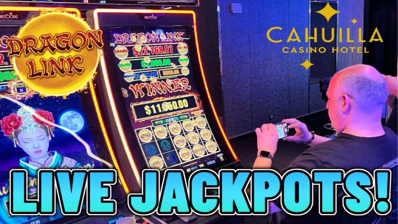 SPINNING & WINNING ON DRAGON LINK SLOTS LIVE AT CAHUILLA Australian Casino!
