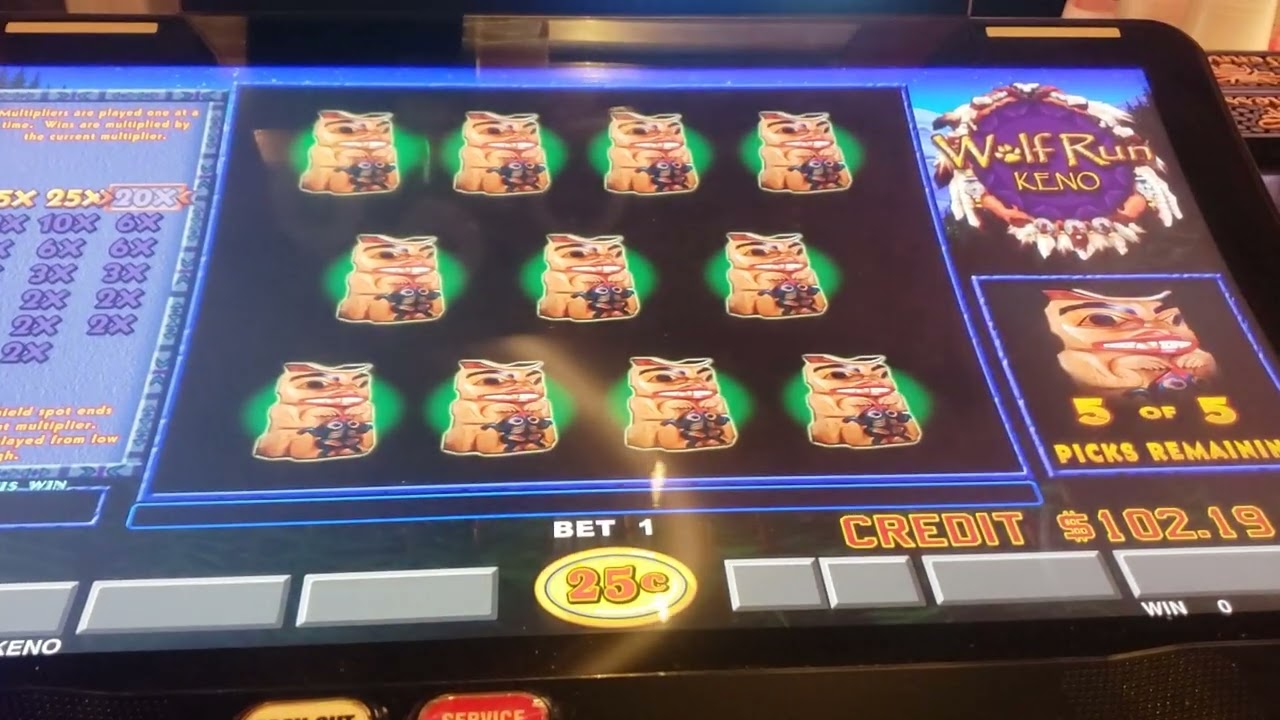 Sooo many Free Games on Wolf Run Keno off FREE Play! #Australian Casino #keno #bonus #slots
