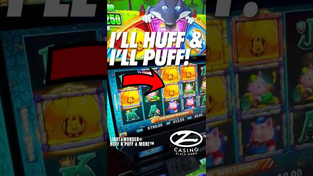 I TRIGGERED THE BONUS ON HUFF N more than PUFF AT THE Z Australian Casino IN COLORADO!!! #shorts #fyp #colorado #fy
