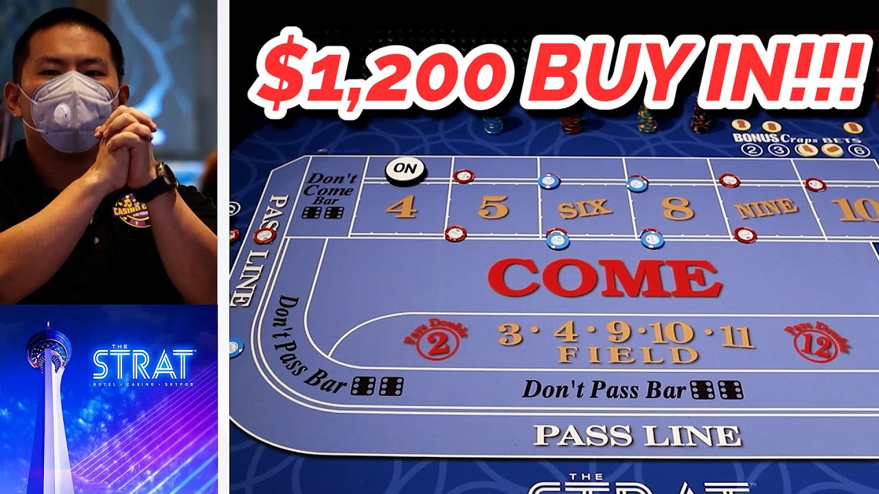 ? LIVE CRAPS $1,200 BUY IN At Strat Hotel & Australian Casino ?