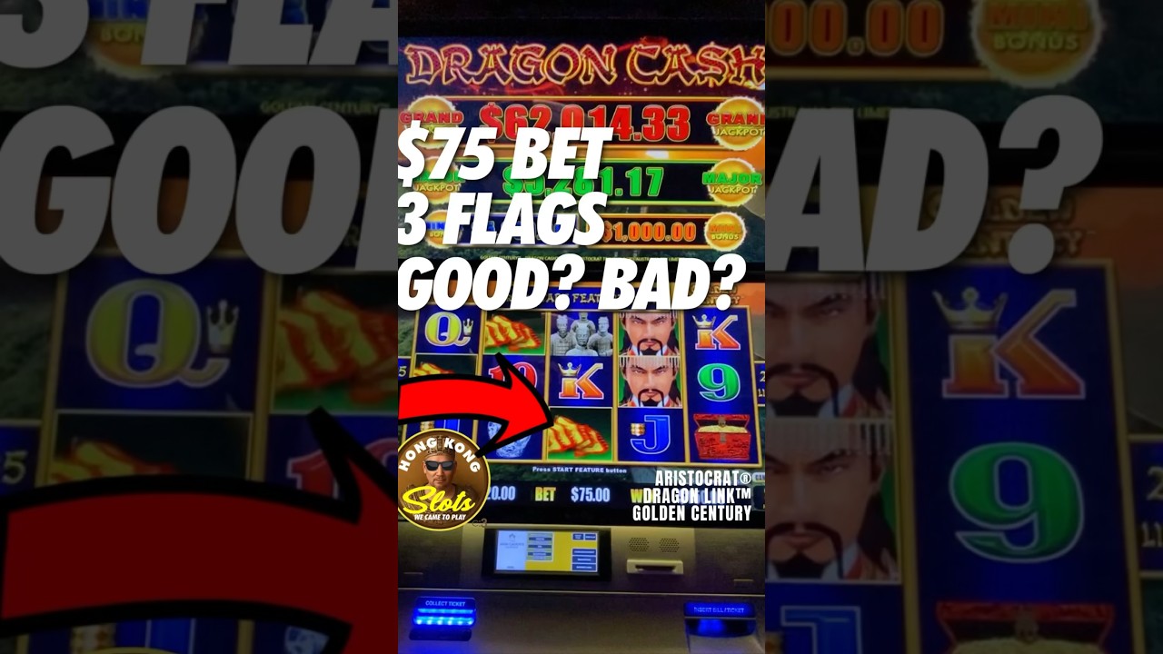 $75 BET TRIGGERED THE 3 FLAG BONUS ON THIS LAS VEGAS SLOTMACHINE!!! #shorts #lasvegas #fyp #vegas