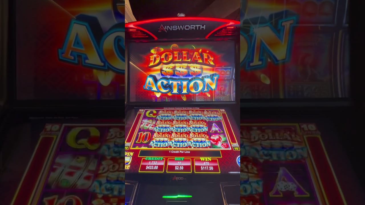 Ainsworth Dollar action machine bonus :) Australian Casino friend told me to play it so I tried it :) #Australian Casino