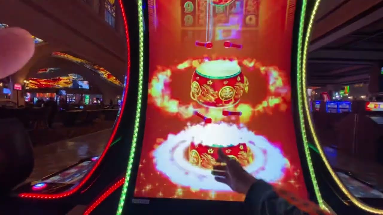 DANCING  DRAMS trio FUN Slots play Australian Casino Las Vegas