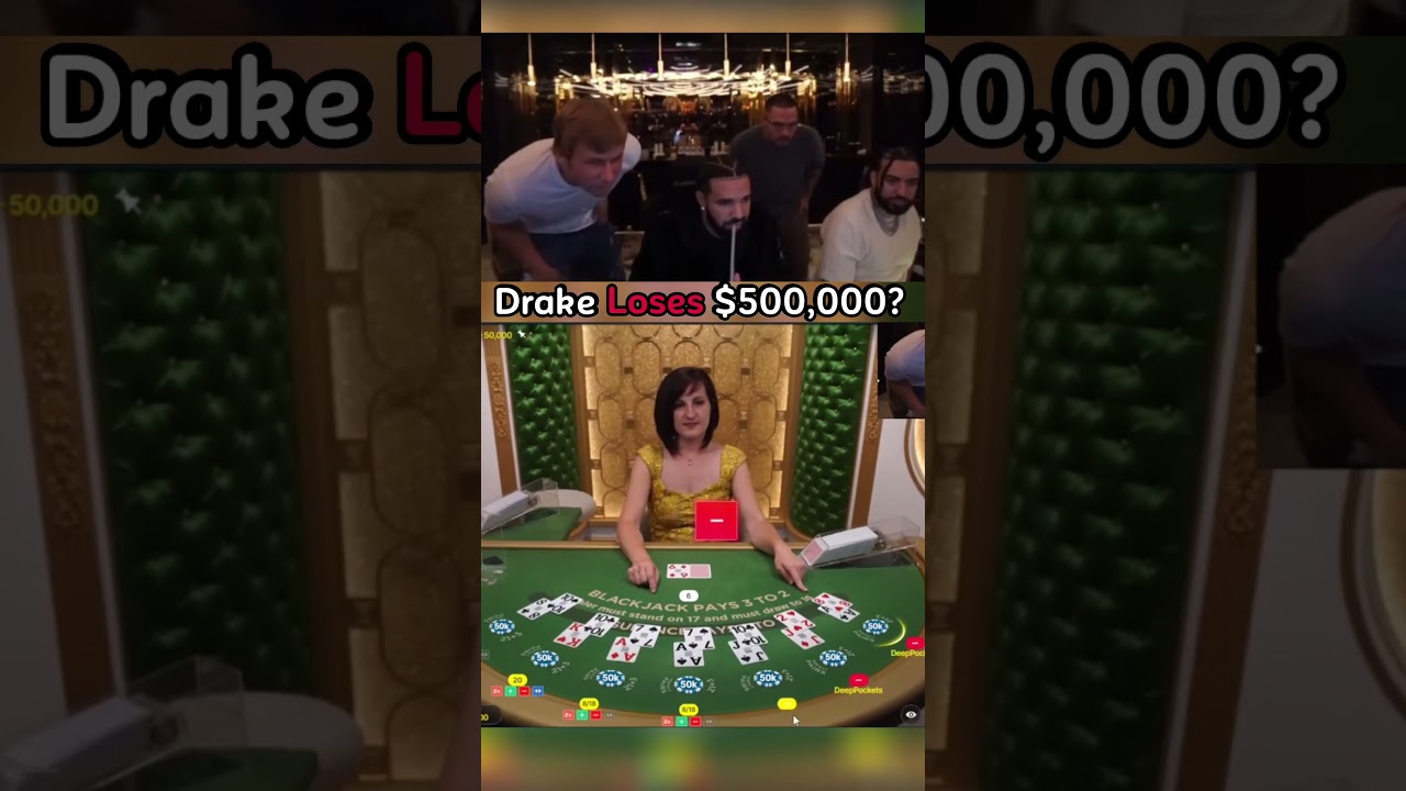 Drake Has His Biggest Lost Playing Blackjack! #drake #blackjack #gambling #Online Casino Australian #bigwin #mawin