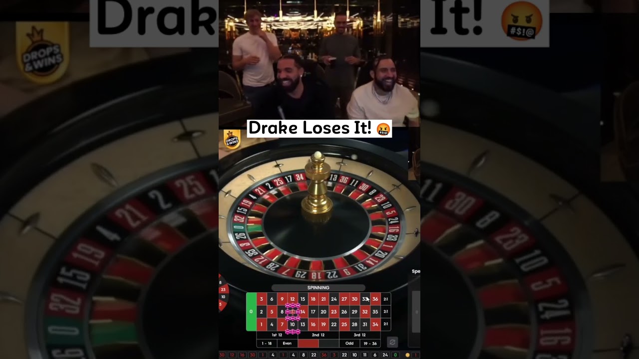 Drake Loses It While Playing Roulette! #drake #roulette #maxwin #Online Casino Australian #bigwin #gambling #shorts