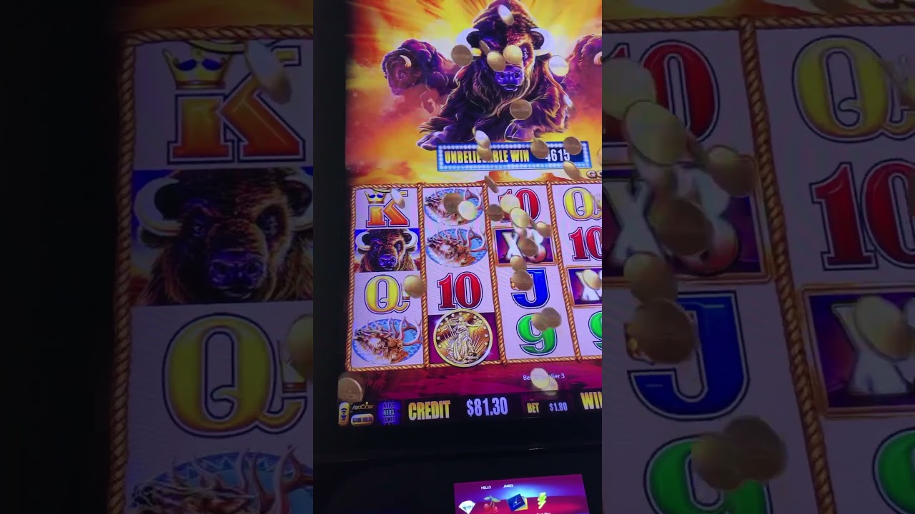 RARE WIN (non bonus) on small $1.80 bet at WINSTAR Online Casino Australian - Buffalo Gold Slot Machines - WOW ELK X6!