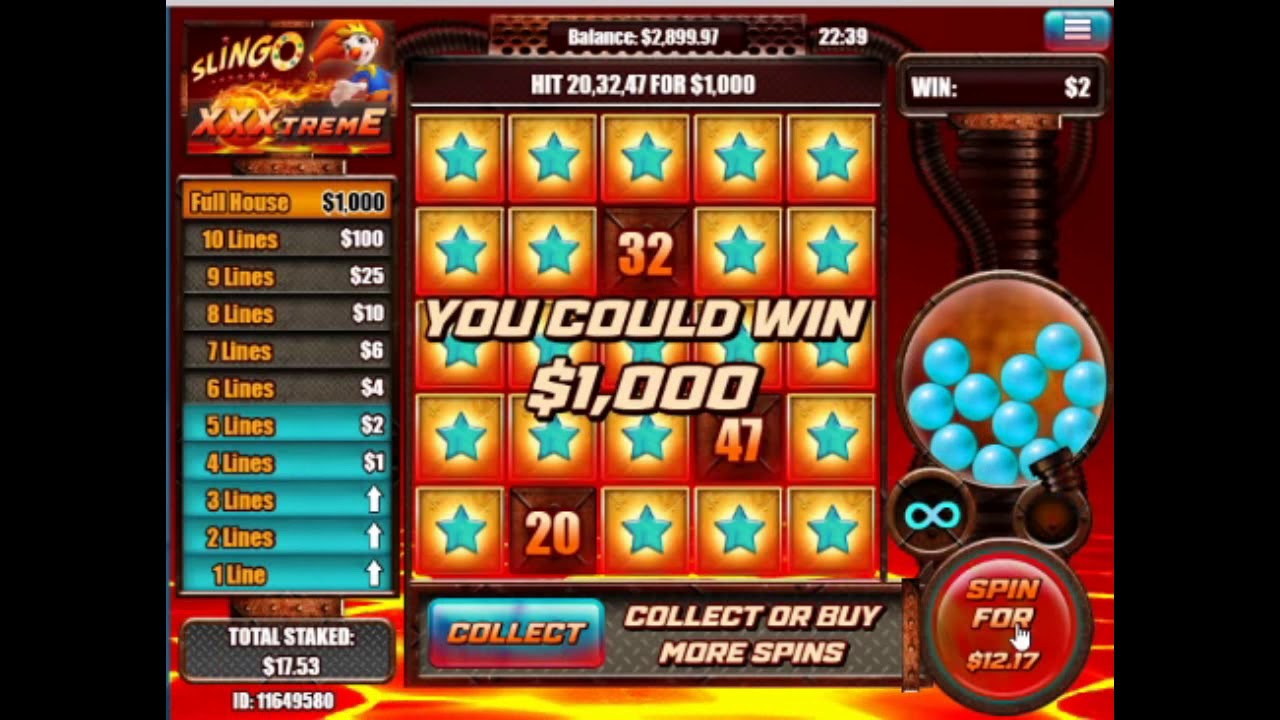 $1000 win Playing Slingo Online Bingo Type Australian Casino game