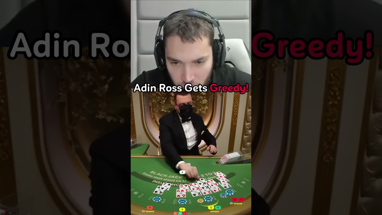 Adin Ross Gets Greedy Playing Blackjack! #adinross #blackjack #gambling #Online Casino Australian #bigwin #maxwin