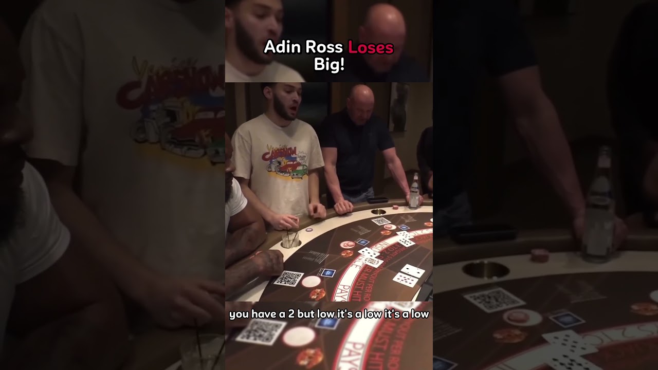 Adin Ross Loses Big Playing Blackjack! #adinross #blackjack #gambling #Australian Casino #danawhite