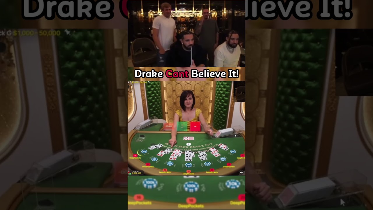 Drake Has The Biggest Upset When Playing Blackjack? #drake #blackjack #gambling #Online Casino Australian #bigwin