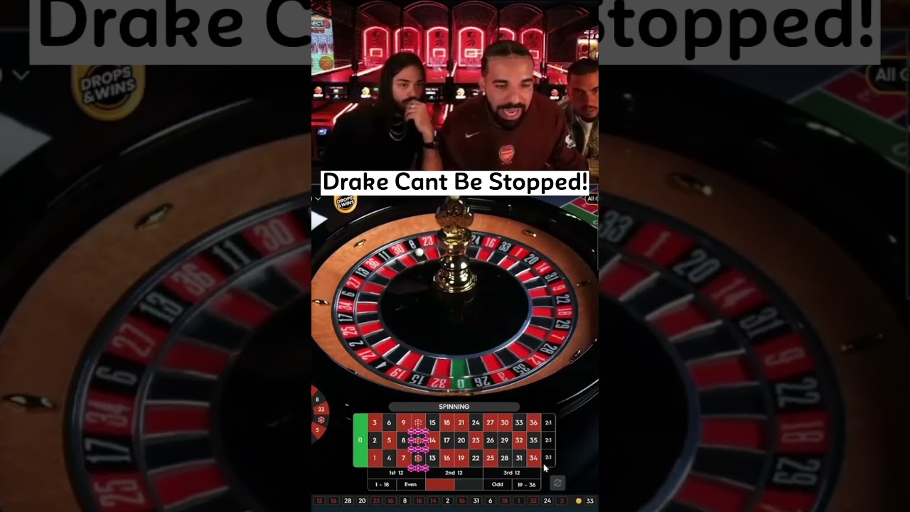 Drake Is In Full Force When Playing Roulette! #drake #roulette #gambling #bigwin #maxwin #Online Casino Australian