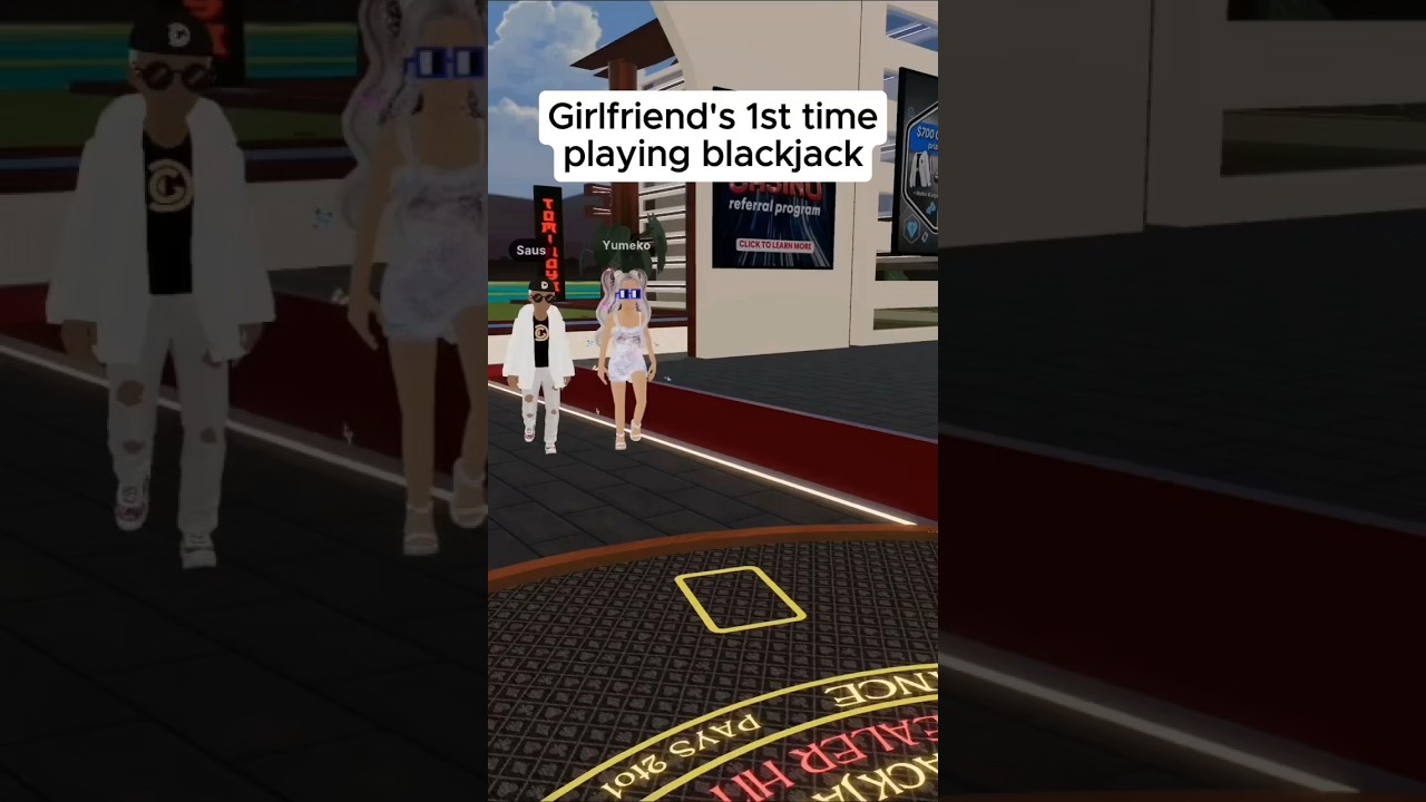 Girlfriend’s first time playing blackjack #shorts #skit #Australian Casino #gambling
